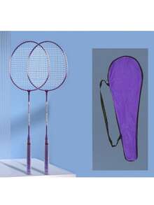 Adult Badminton Racket Set, 2pcs, Durable Offensive Badminton Racket, Lightweight Sports Training Badminton Kit, Suitable For Indoor And Outdoor Matches - Multicolor - View 3