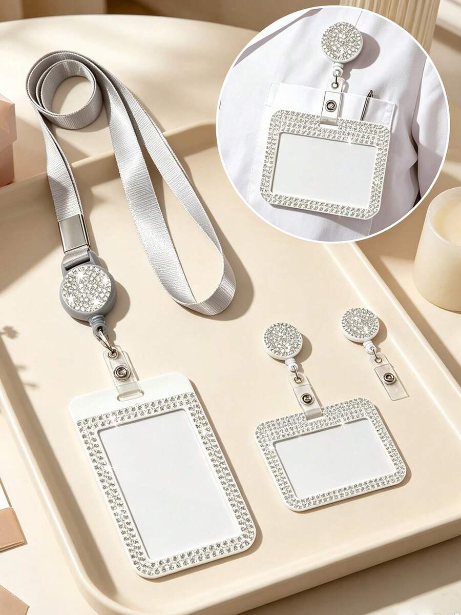 Bao đựng thẻ ID bóng loáng kèm dây đeo, hộp đựng thẻ ID, dây đeo chống mất, bao đựng thẻ học sinh, bao đựng thẻ nhà hàng tự phục vụ, nắp trượt, 2 khe đựng thẻ, khe đựng thẻ nhỏ, bao đựng thẻ xe buýt, không cảm ứng, bao đựng thẻ ngân hàng, đựng thẻ tàu điện ngầm, bao đựng thẻ ID di động điều chỉnh được kèm móc khóa trang trí, phù hợp cho nhân viên văn phòng và học sinh, quà tặng hoàn hảo, quà tặng tựu trường, bao đựng thẻ đôi, bao đựng thẻ ngân hàng, đồ dùng du lịch thiết yếu, tựu trường, đi làm, công tác, nghỉ dưỡng - Nhiều màu - Xem 1