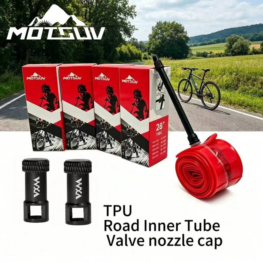 MOTSUV公路車TPU內胎套組 700C輕量化自行車內胎附氣嘴帽 - 彩色 - 查看 1