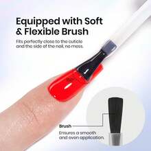 Beetles 2Pcs 15ML No Wipe Gel Top Coat, HEMA-Free & TPO-Free High Gloss Gel Nail Polish Top Coat, Long-Lasting Soak Off UV LED - 2Pcs 15ML Top Coat - 查看 5