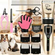 Promoción especial -12pcs Cortadora de pelo profesional para perros y gatos,Cortadora eléctrica para mascotas para peinar pelo grueso, afeitadora eléctrica inalámbrica de bajo ruido para perros, empujador de pelo de perro y gato, cortadora de pelo de mascota. - Dorado - Ver 2