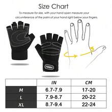LINGPENG Breathable & Non-Slip Weightlifting Gloves, Gym Dumbbell & Strength Training Gear, Unisex Cycling Sports Accessories - Multicolor - View 5