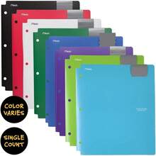 Five 4 Pocket Folder, Plastic, High Capacity, Folders With Pockets, Color Selected You, 1 Count (33190) - 1 - View 2