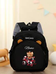 Mini Customizable Cartoon Bear Football Backpack Nylon Zipper Bag With Adjustable Shoulder Strap For School, Toddler Backpack - Multicolor - View 20