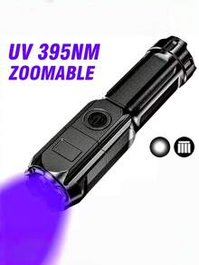 1pc/2pcs Super Bright LED Flashlight, Portable Adjustable Focus Flashlight, Rechargeable High Power LED Flashlight, Multi-Functional, Telescopic Zoom, Suitable For Outdoor And Home, Camping, Travel, Travel Essential - Star - View 16