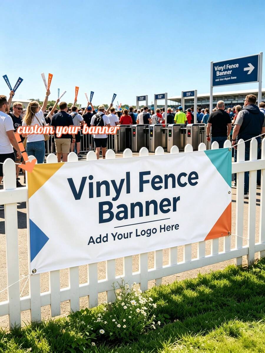 Custom Vinyl Banner, Personalized Design Banner With Your Artwork, Full Color Printing Waterproof Outdoor Sign, Custom Logo Text Photo Banner With Grommets, Business Event Party Decoration, Grand Opening, Trade Show, Wedding, Birthday Party - Multicolor - View 1
