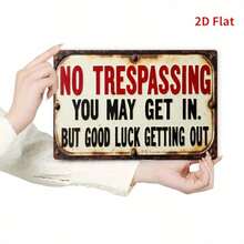 2D Flat - Vintage Metal Sign, Retro Style Wall Art, Suitable For Bars, Cafes, Beach Villas And Backyard Cabins - 1pc - 8X12 Inches - Multicolor - View 3
