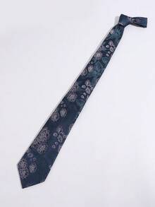 1pc Vintage Floral Print Men's Business Style Dress Shirt, Suitable For Daily Commute And Tie Matching - Multicolor - View 4