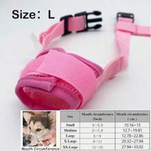 2/1pc Dog Muzzle, Soft Mesh Material, Suitable For Small, Medium And Large Dogs Such As Chihuahua, Poodle, Husky, Labrador, Etc., Breathable, Prevents Biting, Chewing And Grooming, Does Not Affect Panting And Drinking - Pink - View 17