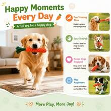 Cute Carrot Dog Chew Toy, Durable Interactive Training Rope Toy, Suitable For Small And Medium Dogs Chewing And Interaction. Multi-Functional Dental Rope, Indoor And Outdoor Training And Teeth Cleaning, Designed For Strong Chewers, Suitable For All Dog Breeds (Puppies And Adult Dogs) - Multicolor - View 4