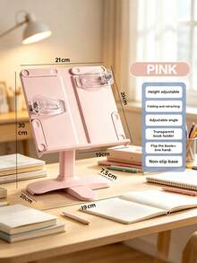 1pc Multifunctional Adjustable Height Reading Stand, Student Reading & Learning Bookshelf, Simple Adjustable Reading Aid, Suitable For Reading & Learning, Eye Protection, Cervical Comfort, Reading Book Clip, Book Holder, Book Support Stand - A - View 12