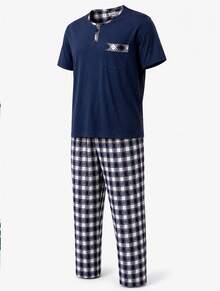 Men Loungewear Onepieces - Navy Blue - View 5