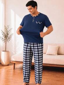 Men Loungewear Onepieces - Navy Blue - View 3