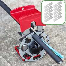 [Hot ] Stainless Steel Wire Stripper - Portable Mini Cable Cutter And Crimping Tool, Industrial Coaxial Wire Stripper, White/Red - Multiple Styles - View 7