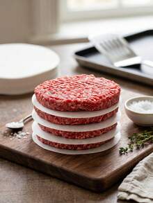 1000pcs Hamburger Patty Paper, Oil-Absorbent Paper For Baking And Grilling, Non-Stick Paper, Suitable For Separating Hamburger Patties, Cookies, Pies, Mousse 100/500/1000pcs - Multicolor - View 10