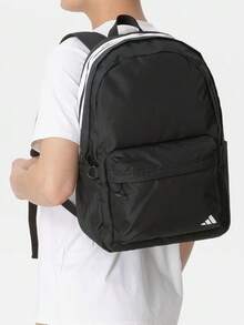 adidas Mochila unisex nuevo diseño sencillo versátil deportiva casual mochila de doble hombro mochila escolar para estudiantes - Negro - Ver 1