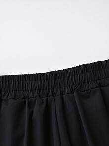 Teenager Daily Versatile Bottom Wear, Unisex Casual Personalized Small Print Cargo Pants, Suitable For Spring And Autumn. - Black - View 5