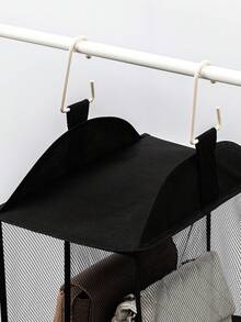 1pc Detachable Hanging Handbag Storage Bag, Transparent Bag Organizer, Space-Saving Closet Storage System, Suitable For Living Room, Bedroom, College Essentials, Christmas Decor, Back To School, Bedroom Decor - Black - View 8