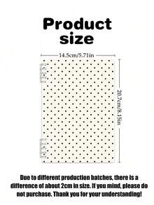 Campus Style Minimalist Polka Dot Notebook, Fresh Black And White Polka Dot Cover Student Writing Office Record Diary - Pink Brown Polka Dot Notebook, Ideal Choice For Back To School Supplies, Learning Supplies - Perfect Gift For Students - Exquisite Storage And Planner Notebook, Decorated With Polka Dot Theme - Very Suitable For Daily Use And Organization. - Multicolor - View 6