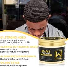 4.2oz Wave Hair Wax, Strong Hold 360 Wave Layering Styling Gel, Contains Shea Butter, Sports Wave Control Hair Wax, Deep Wave Styling Clay, 360 Wave Training Hair Cream, Smooth Frizz - Wax - View 2