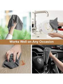 Reusable Cleaning Wipe Household Kitchen Cloth Microfiber Towel Rolls Dish Rags Wash Paper Towel Replacement Multi-Surface Household Cleaning Cloth For Dishwashing Floors & Countertops Dish Drying - A - View 11