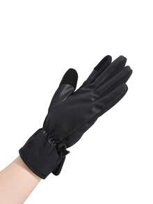CAMEL CROWN Unisex Winter Warm Touch Screen Gloves, Windproof Thick Anti-Slip Gloves For E-Bike Riding - Phantom Black - View 5