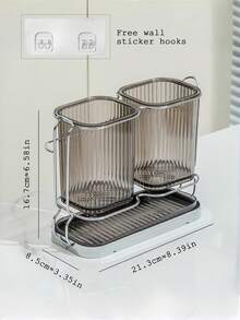 1 Set Minimalist Metal Rack Storage Bin, Simple Ins Style Metal Rack Utensil Storage Bin, Highly Attractive Utensil Storage Kitchenware Storage Home Organizer Storage Box Kitchen - View 11