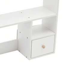 Leeamhome 9 Compartment Desktop Bookshelf White Veneer MDF Plywood Tabletop Storage Rack For Home Office Study Organization - white - View 7