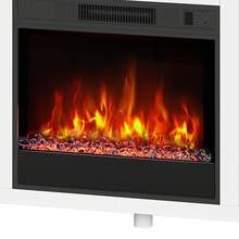 BALCONERA 65 Inch TV Stand With Electric Fireplace Insert, 18 Inch Realistic LED Flame & 9 Colour Mood Lights, Open Shelves Storage Unit For Living Room - UK Plug(220-240V) - View 9