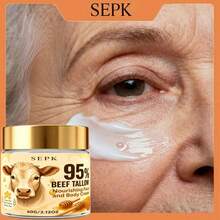 SEPK Creme de Sebo 95%, Creme Nutritivo para Rosto e Corpo, com Mel, Retinol, Ácido Hialurônico, Colágeno, Firma e Suaviza a Pele, Suaviza Linhas Finas, Hidrata a Pele e Torna as Rugas Menos Evidentes. Adequado para Todos os Tipos de Pele - Creme de sebo a 95% - Visão 2