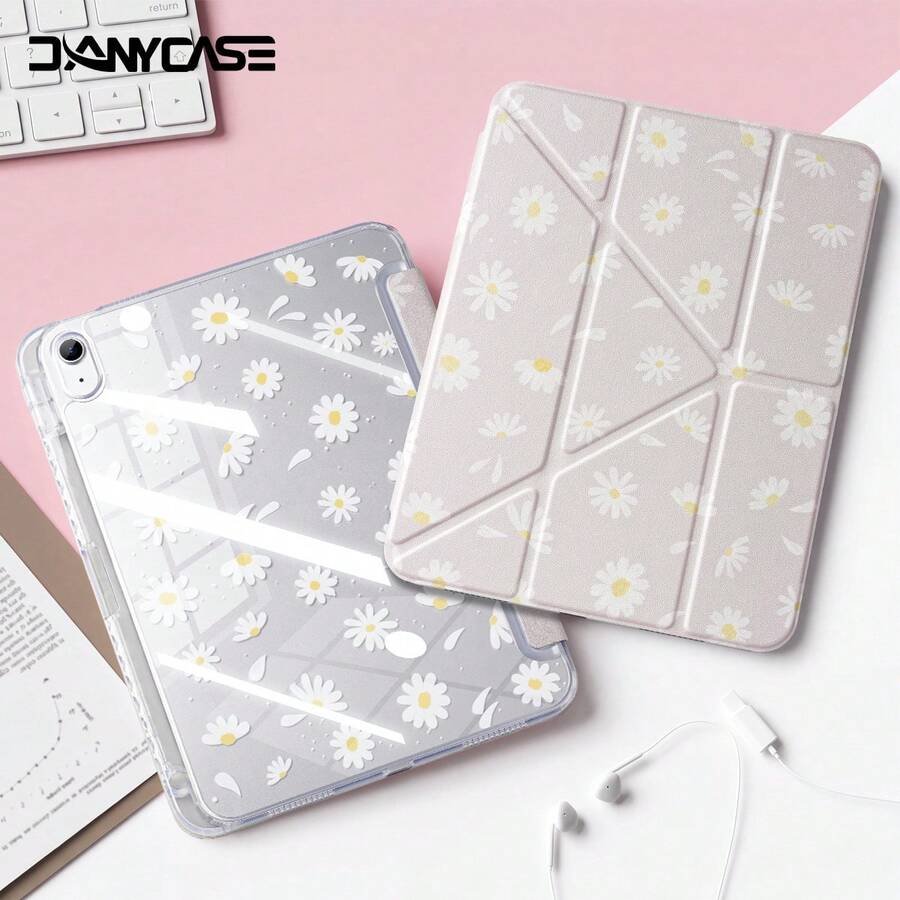 可愛 Y 型折疊平板保護殼，附筆槽，適用於 iPad Air 8 (M4) 11" 13" 2026 11th (A16) Air 11 M3 M2 Pro 11 M4 M5 7th 8th 9th 10.2" 10th 10.9 Air 4 Air 5，護角設計