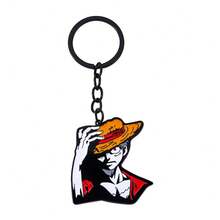1 buah Gantungan Kunci Enamel Logam Monkey D Luffy Poster Buronan Logo Thousand Sunny Gantungan Kunci Anime Liontin Ransel Hadiah Cosplay untuk Penggemar - MultiWarna - View 16