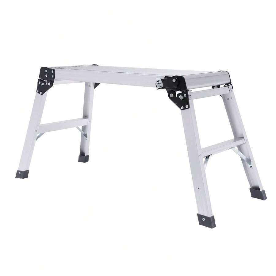 LX-1 Model Foldable Aluminum Alloy Step Ladder, Portable Collapsible Household Stepladder, Non-Slip Folding Stool Ladder For Home, Warehouse, And Indoor Maintenance - A - 查看 1