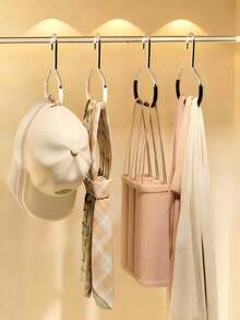 1/4/8/10/16pcs Metal Storage Hook Rack, Includes Belt Rack, Hat Rack, Bra Rack, Tie Rack, Scarf Rack, Suitable For Dorm Closet, Home, Hotel, Portable Travel Hook 1/4/5/8/10/16pcs - Multicolor - View 18