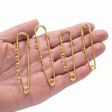10pcs Large Brooch Pin Bases With 1/2/3/4/5 Rings, Suitable For DIY Jewelry, Clothing, Crafts And Other Accessories - White K - View 7