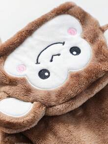 PETCIRCLE 1PC Pet Clothes Small Dog Puppy Cat Cute Soft Warm Windproof Plush Short Transformation Outfit - Obedient Monkey - Brown - View 6