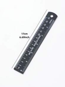 1pc 15cm Macaron Color Aluminum Metal Ruler, Straight Measuring Tool, Suitable For School Drawing, Office Measurement Daily Use, Back To School Gift - Multicolor - View 8