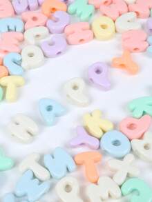 30/50/100pcs Random Acrylic Letter Beads, Jewelry Making Accessories, Letter Pendant Beads, Keychain Handmade Craft Jewelry Accessories - Alphabet Beads - View 9