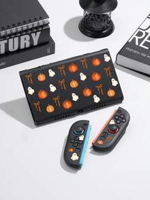 Cailai Halloween Pumpkin Ghost Illustration Pattern Switch 2 (2025)/Switch NS/Switch OLED Game Console Accessory Set, Game Console Protective Case/Storage Bag, TPU Soft Shell/Hard Shell Removable Stand, Beautiful & Practical, Portable Stand, Travel Friendly, Anti-Drop, Anti-Scratch, Anti-Stain, Fashionable Romantic Gift - View 8