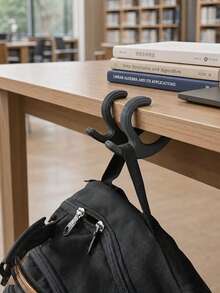 C-Shaped Desk Hook, No-Drill Desk Edge Bag Hook, Anti-Slip Desk Edge Storage Rack, Suitable For Backpack/Handbag/Headphones/Kitchen Supplies, Fits 15-35mm Desk, Load Capacity Approx. 8kg - Multicolor - View 1