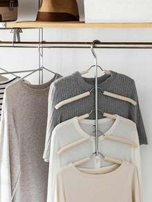 Multi-Layer Clothes Hanger Hook, Space-Saving Multi-Functional Foldable Hanging Organizer Rack, Home Wardrobe Storage Rack, Clothes Hanging Tool For Pants, Belts, Scarves, Heavy Duty Closet Organizer, Mother's Day Gift, Dormitory Essential - Multicolor - View 6