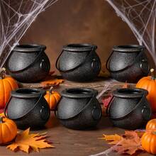 [Mini Crucible Set] 6pcs Mini Crucible Water Bottles - Novelty Water Bottles - Halloween Black Crucible Stand - Witch's Crucible - Crucible Pot Party Gift - (Non-Food Contact), Outdoor Decoration, Room Decoration, Fun Gift - Multicolor - View 11