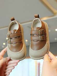 Found A Treasure! Double Hook & Loop, Infant & Children Casual Shoes, Suitable For Boys & Girls, All-Season Versatile Style - Brown - View 6