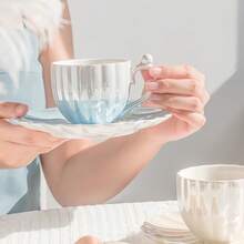 Ins Shell Ceramic Mug For Women, Coffee Water Cup, Home Use Pearl Cup And Saucer Set, Tea Cup Design - Multiple Selection - View 5