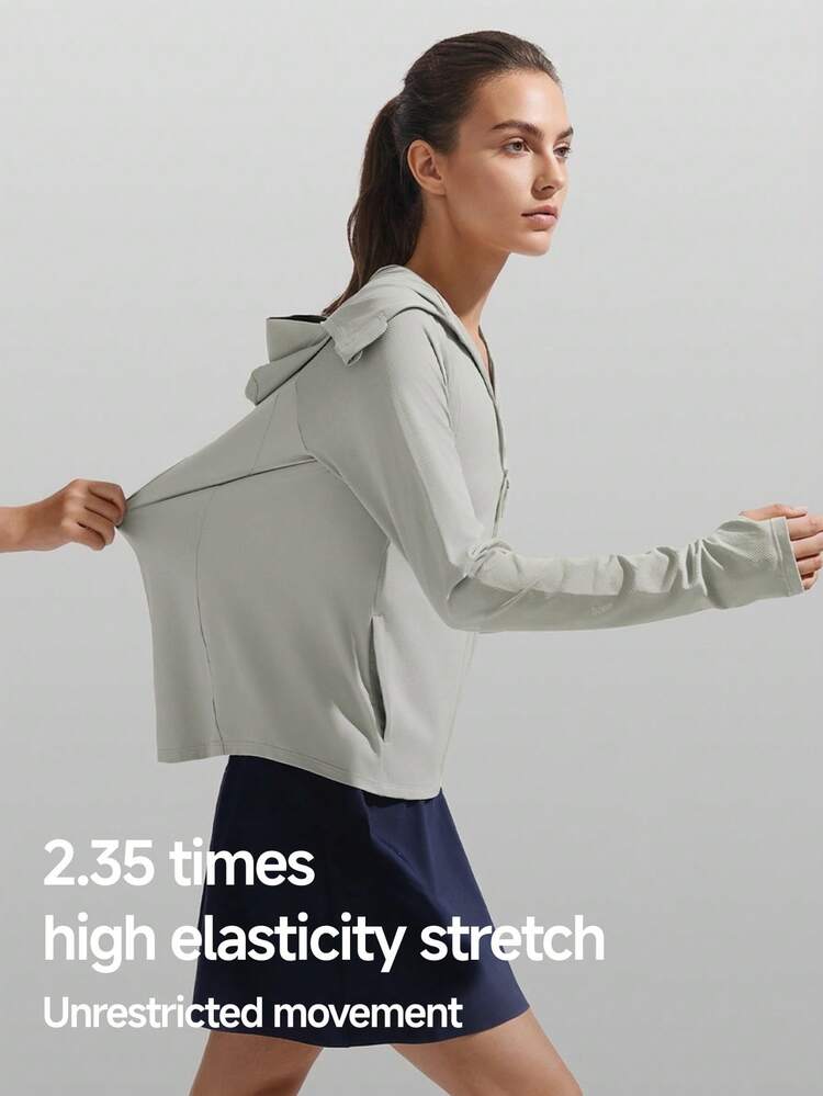 Beneunder Women's Breathable Sun-Protective Jacket (Loose Fit) AS100 - Apricot - View 3