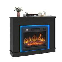 Yitahome 39" Electric Fireplace – Realistic Flame, No Installation Needed, Plug & Play For Any Room - Black - View 8