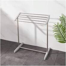 Small, Foldable Stainless Steel Clothes Rack, Suitable For Storing Underwear, Socks, Towels, And Clothes; Ideal For Use On Family Or Dormitory Balconies. - View 9