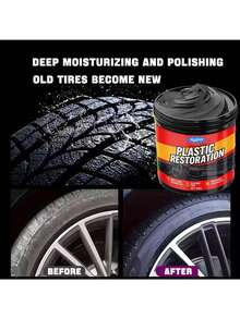 Car Tire Wax Gloss Blackener Durable Car Wash Shop Use Black Plastic Parts Dashboard Anti-Aging Repair Paste - Multicolor - View 3