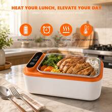FollowBreak 1pc Electric Lunch Box, Rechargeable Portable Heating Lunch Box, Portable Food Warmer, Suitable For Car/Truck/Work/Home Heating Lunch Box - Multicolor - View 3