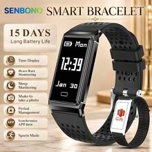 SENBONO Ultra-Thin Smart Bracelet, 0.96-Inch OLED Screen, Multi-Sport Modes, Step Counting, Shake To Take Photo, Heart Rate Monitoring, Sleep Tracking, Unisex Fitness Tracker, Lightweight Smart Watch Gift. (2 Straps: Silicone And Nylon) - View 10